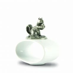 Vagabond House Woodland Creatures Squirrel Stoneware Napkin Ring