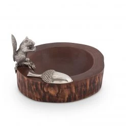 Vagabond House Woodland Creatures Standing Squirrel Nut Bowl & Scoop
